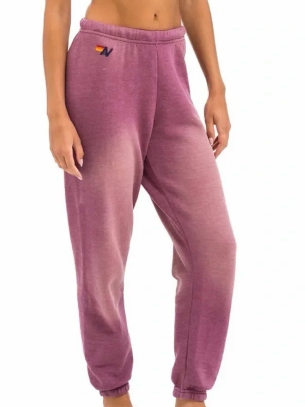 AVIATOR NATION ESSENTIAL SWEATPANTS- FADED  BERRY